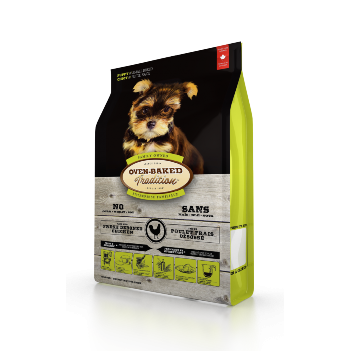 Oven-Baked Tradition повністю збалансований сухий корм для цуценят малих порід зі свіжого м’яса курятини 2,27кг.
